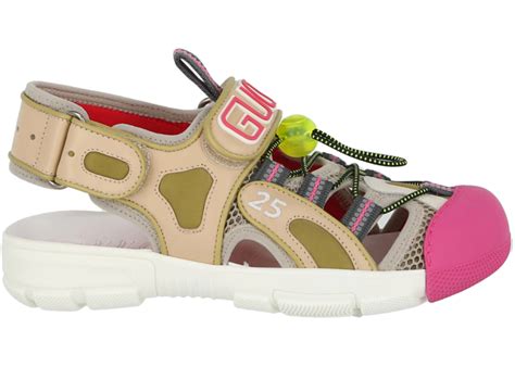 gucci tinsel sandal sneakers|Gucci Tinsel Sport Sandals Crystal Beige (Women's).